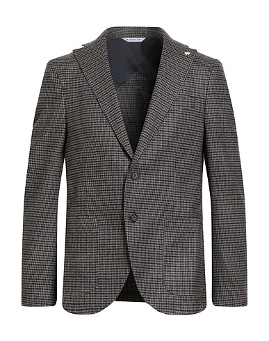 MANUEL RITZ Blazer Brown 54% Virgin Wool, 30% Polyester, 10% Polyamide, 5% Other Fibres, 1% Elastane