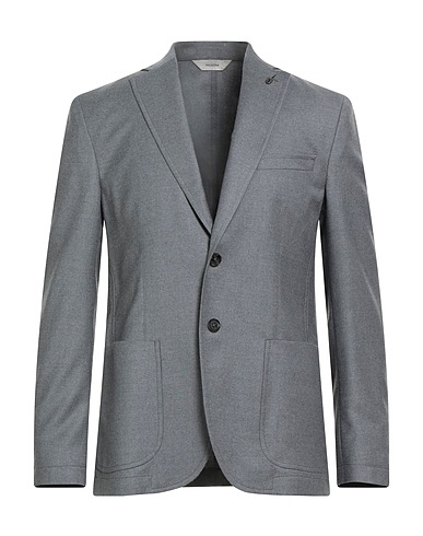 PAOLONI Blazer Grey 99% Virgin Wool, 1% Elastane