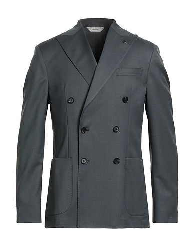 PAOLONI Blazer Dark green 98% Wool, 2% Elastane