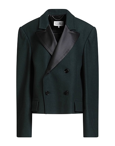 MM6 MAISON MARGIELA Blazer Dark green 80% Wool, 20% Polyamide, Polyester