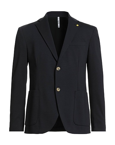 ALESSANDRO GILLES Blazer Black 56% Cotton, 37% Polyamide, 7% Elastane