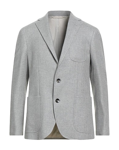 AGNONA Blazer Light grey 50% Cashmere, 50% Silk, Metal