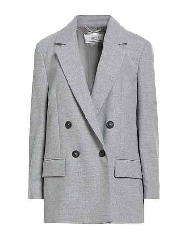 PESERICO Blazer Light grey 39% Wool, 33% Polyester, 14% Viscose, 13% Polyamide, 1% Elastane