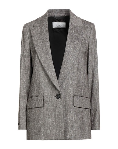PESERICO Blazer Dark brown 52% Virgin Wool, 21% Silk, 16% Cotton, 8% Synthetic fibers, 3% Other Fibres