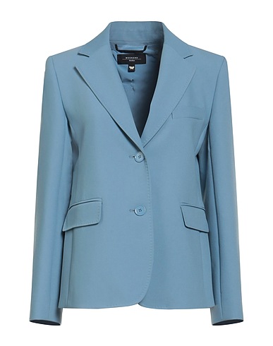WEEKEND MAX MARA Blazer Sky blue 72% Polyester, 21% Viscose, 7% Elastane
