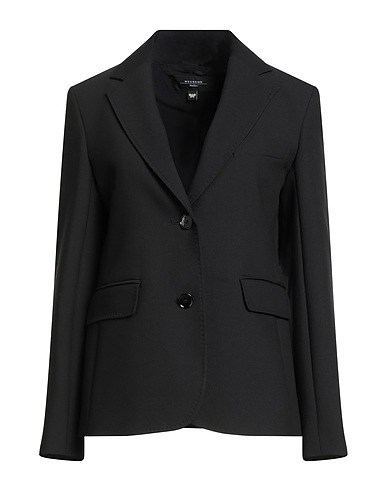 WEEKEND MAX MARA Blazer Black 72% Polyester, 21% Viscose, 7% Elastane