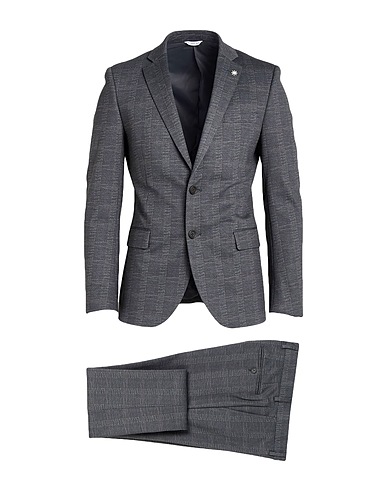 MANUEL RITZ Suits Grey 65% Polyester, 30% Viscose, 5% Elastane