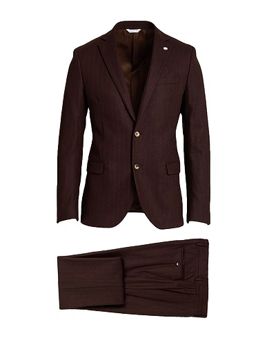 MANUEL RITZ Suits Chocolate brown 67% Wool, 27% Polyamide, 5% Cashmere, 1% Elastane