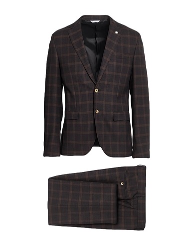 MANUEL RITZ Anzüge Dunkelbraun 68% Polyester, 30% Viskose, 2% Elastan