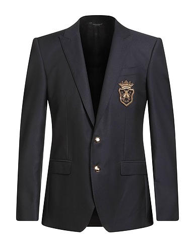 DOLCE&GABBANA Blazer Midnight blue 82% Virgin Wool, 18% Silk, Brass, Polyester