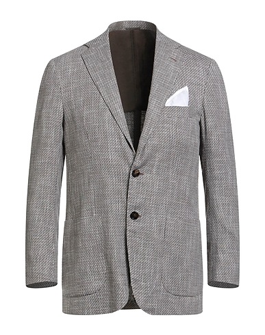 KITON Blazer Light brown 48% Virgin Wool, 24% Silk, 20% Cotton, 5% Polyamide, 3% Elastane
