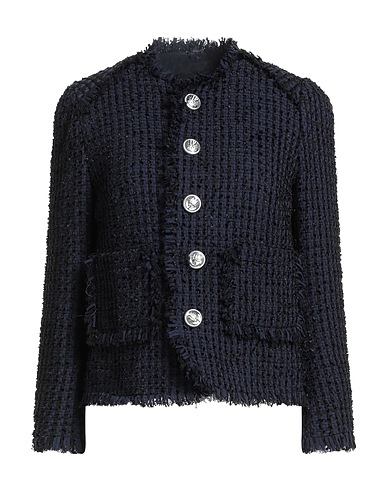 DSQUARED2 Jacket Navy blue 62% Polyamide, 19% Cotton, 17% Acrylic, 1% Other Fibres, 1% Polyester