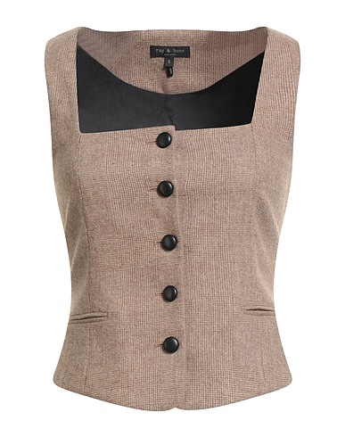 RAG & BONE Waistcoat Sand 98% Wool, 2% Elastane