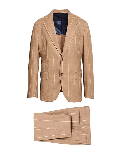 ELEVENTY Suits Camel 100% Wool