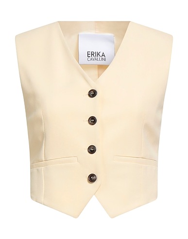 ERIKA CAVALLINI Waistcoat Ivory 96% Viscose, 4% Elastane, Polyester