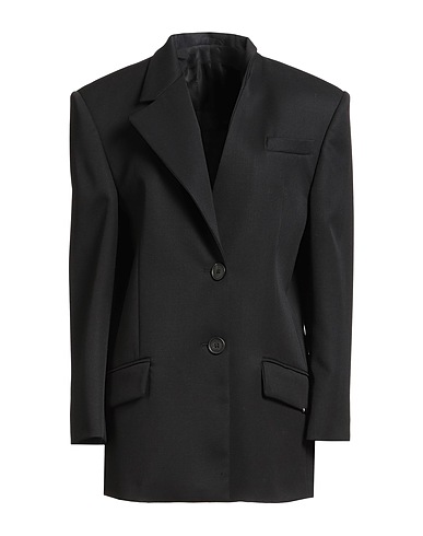 THE ATTICO Jackett Schwarz 100% Schurwolle