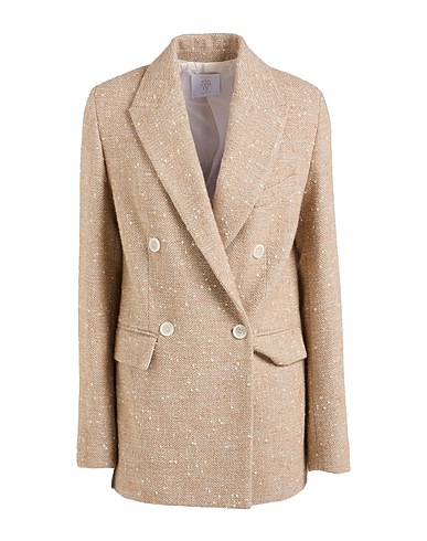 ELEVENTY Giacca PLATINUM Sabbia 73% Lana, 17% Lana di alpaca, 10% Poliammide