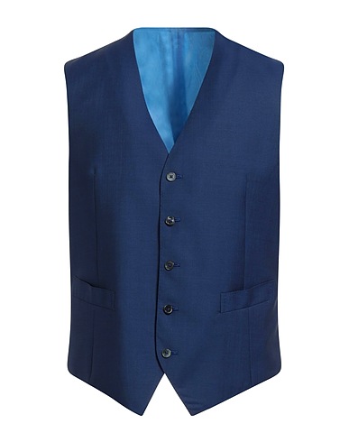 ISAIA Suit vest Navy 84% Wool, 16% Mohair wool