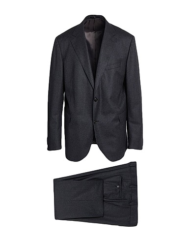 EDUARD DRESSLER Suits Midnight blue 99% Virgin Wool, 1% Elastane