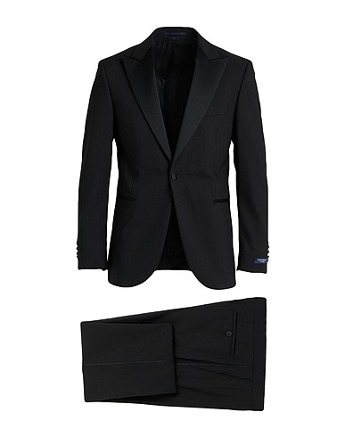EDUARD DRESSLER Suits Black 100% Virgin Wool