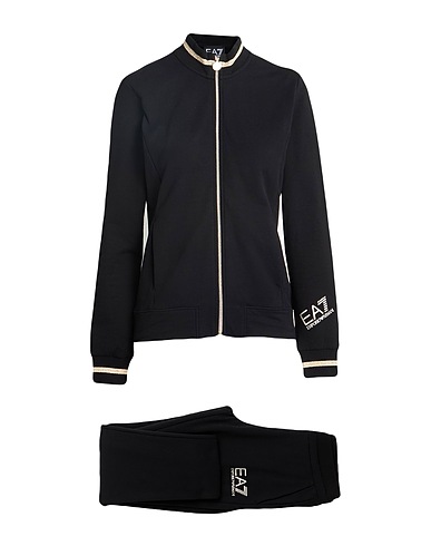 EA7 Tracksuit Black 96% Cotton, 4% Elastane