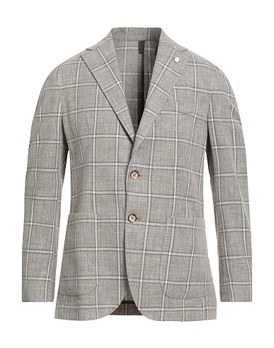 LUIGI BIANCHI Mantova Blazer Grey 100% Cotton