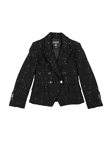 BALMAIN Σακάκι Μαύρο 47% Βαμβάκι, 25% Λινό, 20% Πολυεστέρας, 5% Βισκόζη, 3% Άλλες ίνες