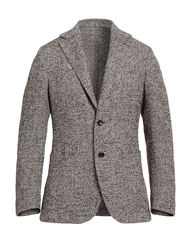 GIAMPAOLO Blazer Brown 66% Virgin Wool, 19% Acrylic, 10% Polyester, 5% Elastane