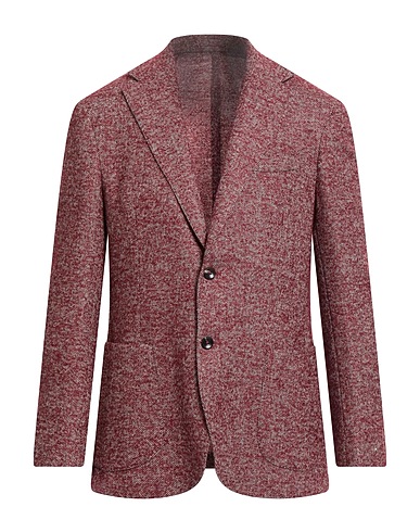 GIAMPAOLO Blazer Burgundy 77% Virgin Wool, 16% Polyamide, 6% Cotton, 1% Elastane