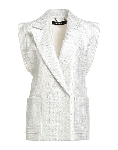 FEDERICA TOSI Blazer Silver 88% Cotton, 12% Polyester