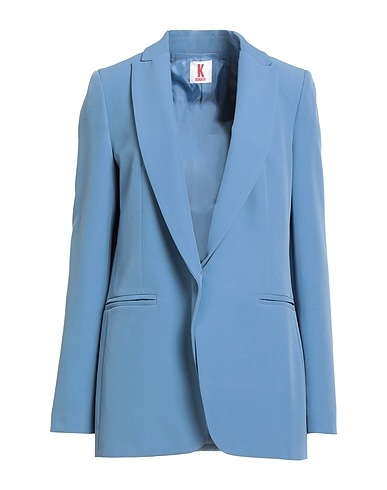 KONTATTO Blazer Light blue 89% Polyester, 11% Elastane