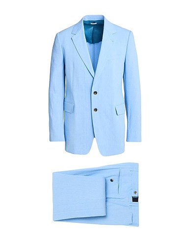DRIES VAN NOTEN Suits Sky blue 57% Linen, 40% Viscose, 3% Elastane