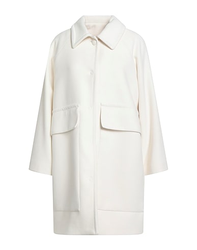 GUTTHA Пальто Слоновая кость 75% Полиэстер, 20% Вискоза, 5% Эластан