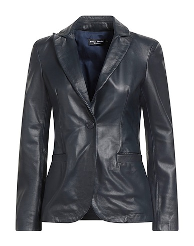 STREET LEATHERS Blazer Midnight blue Leather