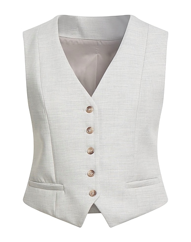 SELECTED FEMME Gilet Grigio chiaro 50% Poliestere riciclato, 41% Viscosa EcoVero™, 9% Elastan
