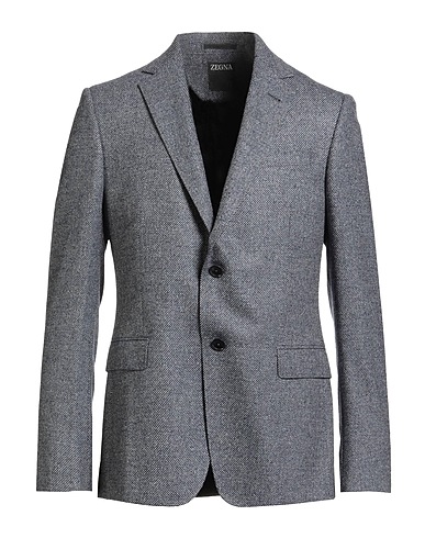 ZEGNA Blazer Blue 80% Wool, 14% Silk, 6% Polyamide