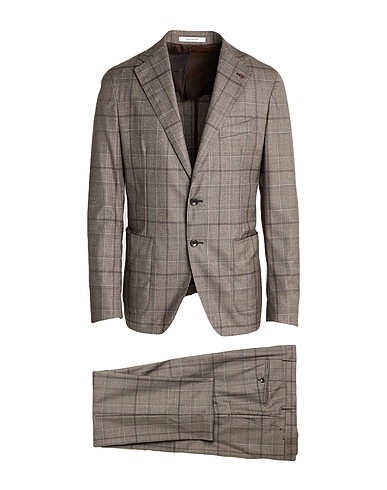 TAGLIATORE Suits Brown 100% Super 130s Wool