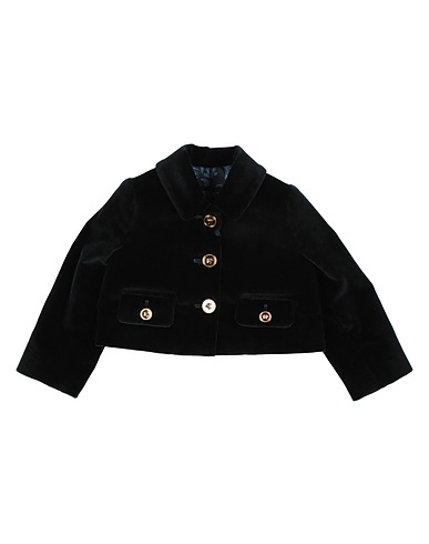 VERSACE YOUNG Jacket Midnight blue 98% Cotton, 2% Elastane