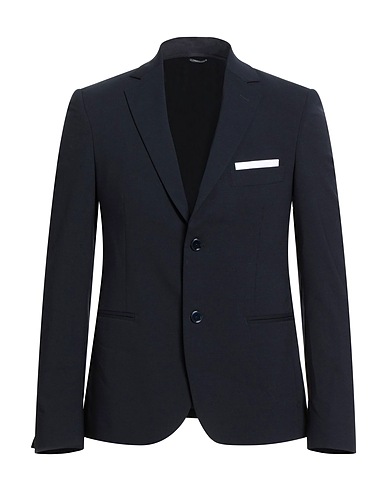 GREY DANIELE ALESSANDRINI Blazer Midnight blue 55% Polyester, 44% Wool, 1% Elastane