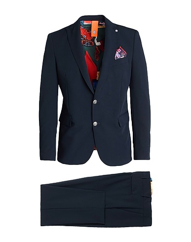 BHARNABA Abito Blu notte 70% Poliestere, 24% Viscosa, 6% Elastan