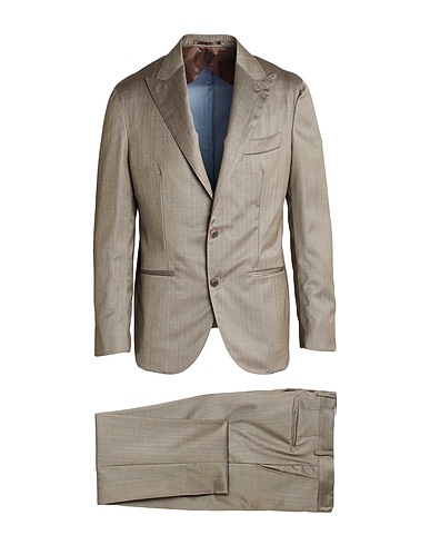 F839 BORN IN NAPOLI Suits Taupe 90% Virgin Wool, 10% Silk