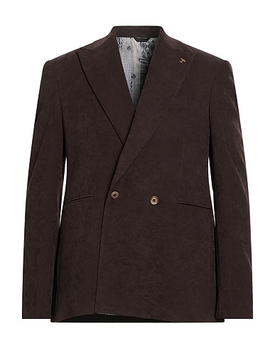 HAVANA & CO. Blazer Dark brown 97% Polyester, 3% Elastane