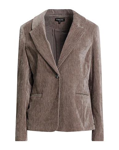 SURKANA Giacca Tortora 95% Poliestere, 5% Elastan