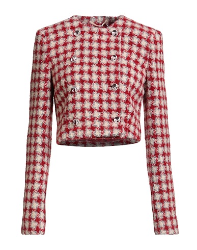 ROCHAS Double breasted pea coat Red 36% Polyester, 33% Acrylic, 26% Cotton, 5% Metal