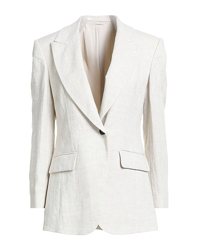BRUNELLO CUCINELLI Jackett Elfenbein 97% Leinen, 2% Polyester, 1% Polyamid, Ecobrass