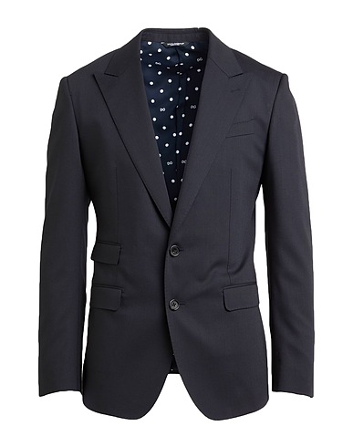 DOLCE&GABBANA Blazer Midnight blue 54% Polyester, 44% Wool, 2% Elastane