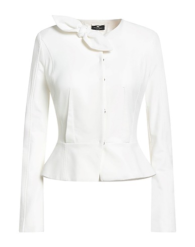 ELISABETTA FRANCHI ブルゾン ホワイト ナイロン 86% / ポリウレタン 14%