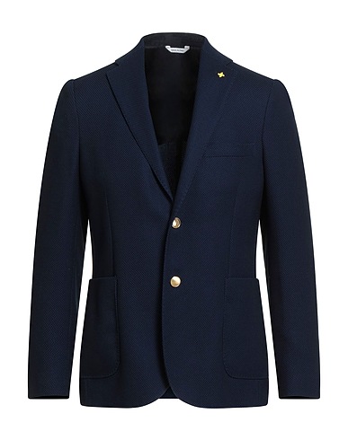 ALESSANDRO GILLES Blazer Navy blue 65% Wool, 33% Viscose, 2% Elastane