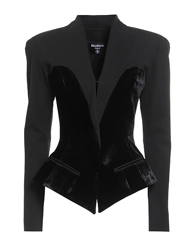 BALMAIN Jacket Black 54% Cotton, 42% Polyamide, 4% Elastane