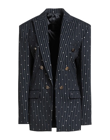 BALMAIN Giacca Blu notte 98% Lana Vergine, 1% Poliestere metallizzato, 1% Elastan